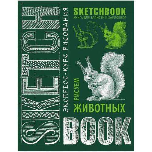 Sketchbook с уроками внутри. Рисуем животных (изумруд)